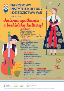 Jesienne spotkania z kulturą beskidzką - plakat